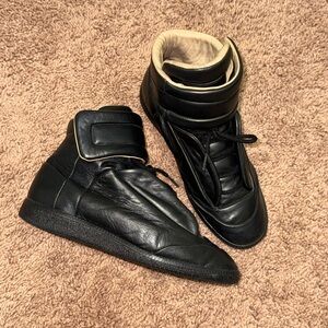 Maison Margiela Black Leather Future Hi Sneakers